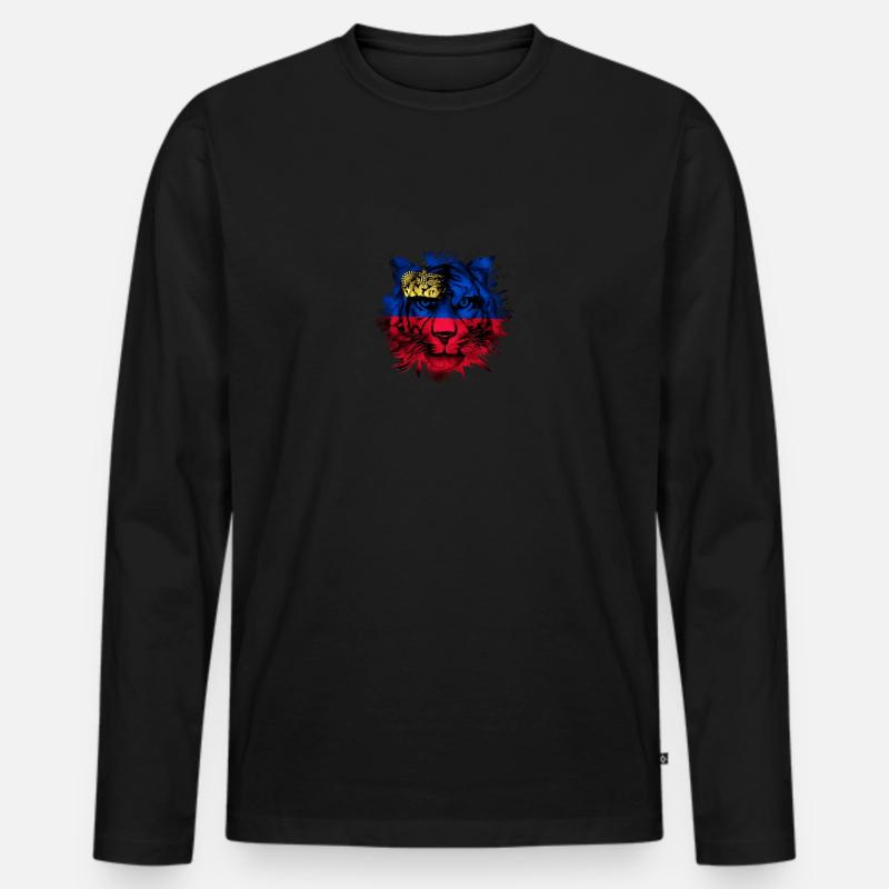Liechtenstein - Männer Premium Bio Langarmshirt - Schwarz