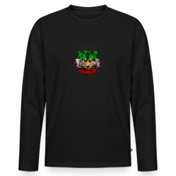 Persia - Men's Premium Organic Long Sleeve Shirt - black - Front - Nico (187cm)