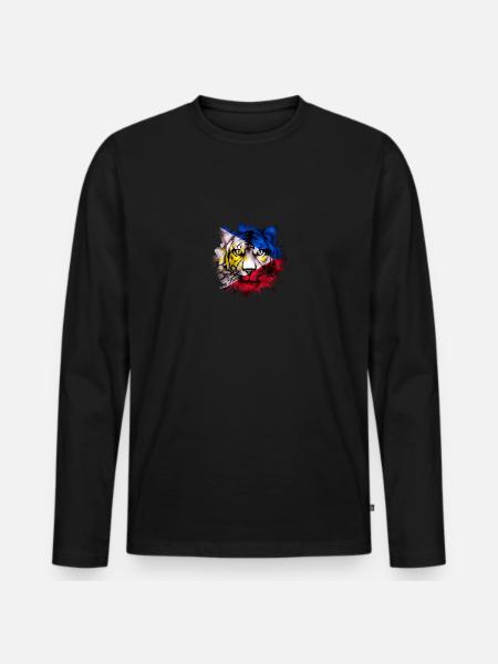 Philippines - Men's Premium Organic Long Sleeve Shirt - black