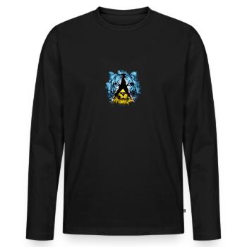 Saint Lucia - Men's Premium Organic Long Sleeve Shirt - black - Front - Nico (187cm)