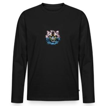 San Marino - Männer Premium Bio Langarmshirt - Schwarz - Vorne - Nico (187cm)
