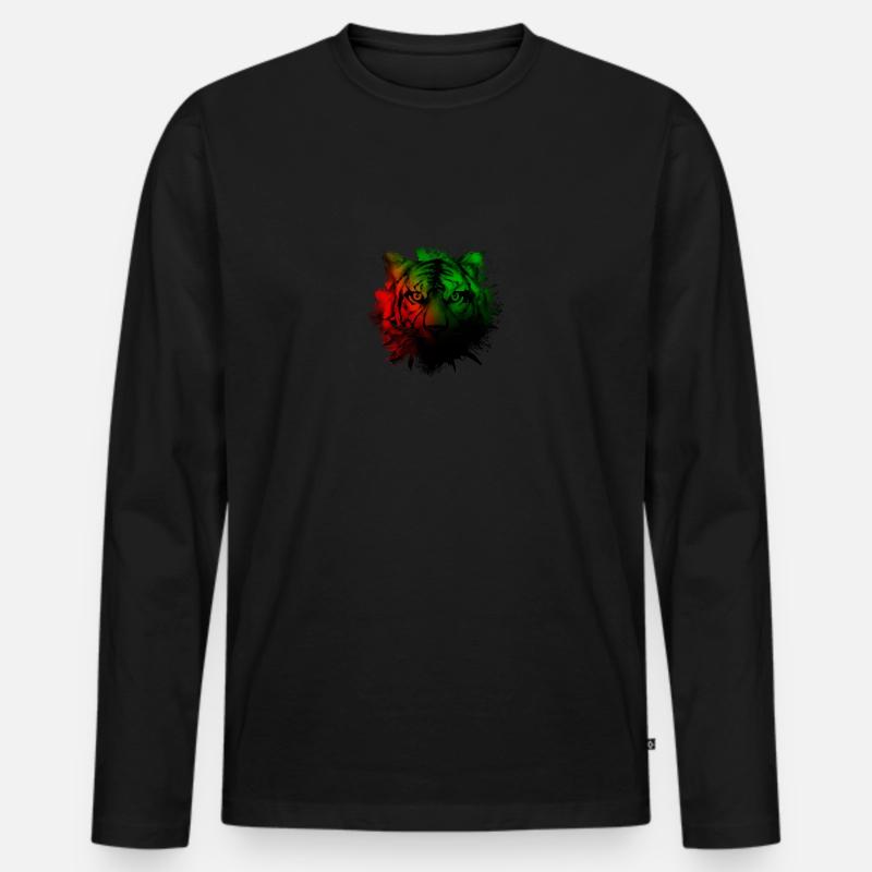 Martinique - Männer Premium Bio Langarmshirt - Schwarz