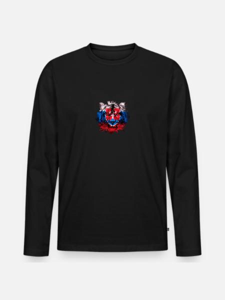 Slovakia - Men's Premium Organic Long Sleeve Shirt - black