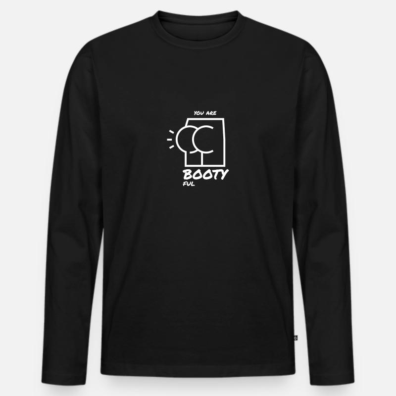 Beutevoll - Männer Premium Bio Langarmshirt - Schwarz