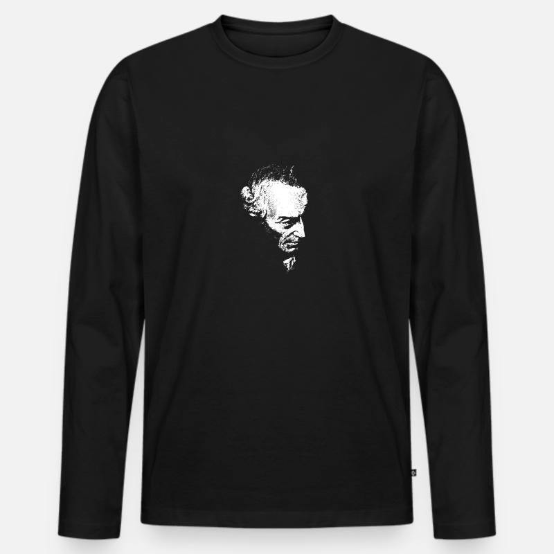 Immanuel Kant - Männer Premium Bio Langarmshirt - Schwarz
