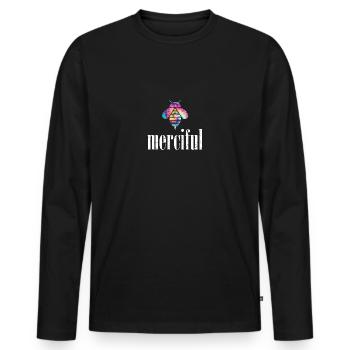 Tie Dye Bee Merciful Biene Be Merciful - Männer Premium Bio Langarmshirt - Schwarz - Vorne - Nico (187cm)