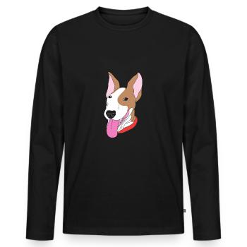 Bull terrier - Men's Premium Organic Long Sleeve Shirt - black - Front - Nico (187cm)