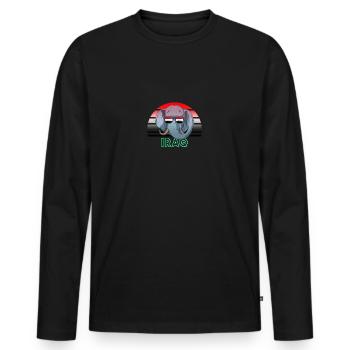 Irak - T-shirt manches longues Premium bio Homme - noir - Devant - Nico (187cm)
