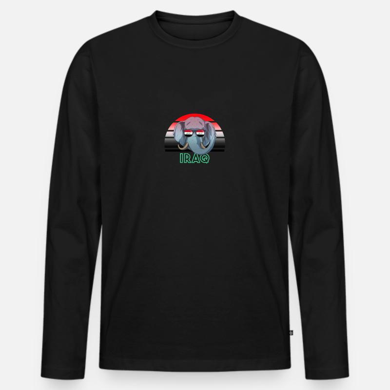 Irak - Männer Premium Bio Langarmshirt - Schwarz