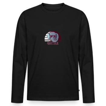 Qatar - Men's Premium Organic Long Sleeve Shirt - black - Front - Nico (187cm)