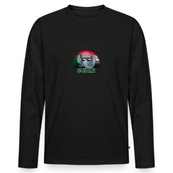 Sudan - Men's Premium Organic Long Sleeve Shirt - black - Front - Nico (187cm)