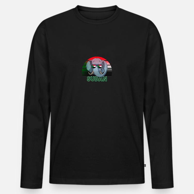 Sudan - Männer Premium Bio Langarmshirt - Schwarz