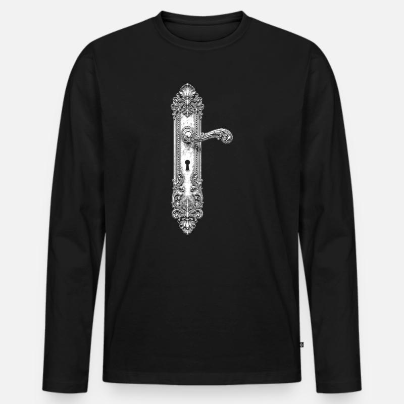 Schlüsseldienst - Männer Premium Bio Langarmshirt - Schwarz
