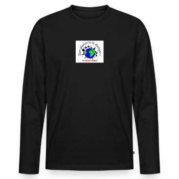 Planète en danger - T-shirt manches longues Premium bio Homme - noir - Devant - Nico (187cm)