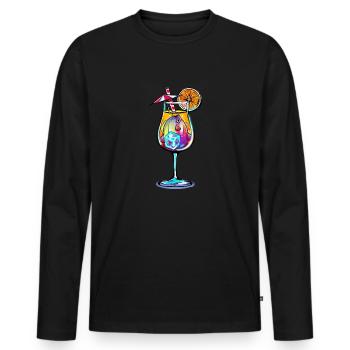 Tequila + Sunfish = Tequila Sunfish - Men's Premium Organic Long Sleeve Shirt - black - Front - Nico (187cm)