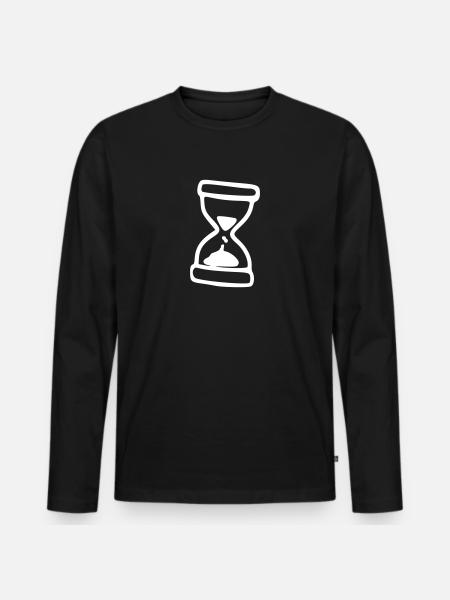 Sablier - T-shirt manches longues Premium bio Homme - noir