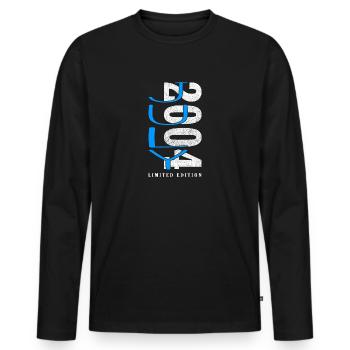 Juillet 2004 - T-shirt manches longues Premium bio Homme - noir - Devant - Nico (187cm)