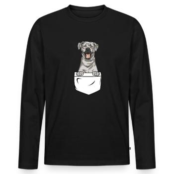 Silver Labrador Retriever Silver Lab - T-shirt manches longues Premium bio Homme - noir - Devant - Nico (187cm)