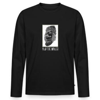 Vampir Balkan Vlad Tepes Rumänien Impaler - Männer Premium Bio Langarmshirt - Schwarz - Vorne - Nico (187cm)