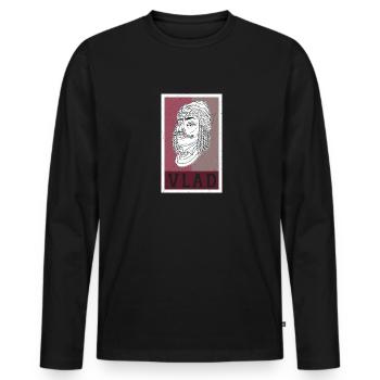 Vlad Tepes Dracula Vampir Rumänien Spruch - Männer Premium Bio Langarmshirt - Schwarz - Vorne - Nico (187cm)