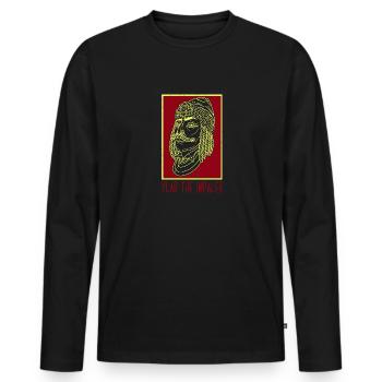 Vampir Balkan Vlad Tepes Rumänien Impaler - Männer Premium Bio Langarmshirt - Schwarz - Vorne - Nico (187cm)