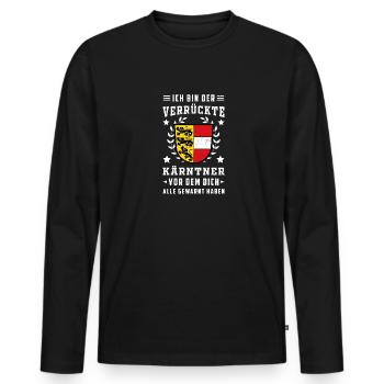 I'm the madman Carinthia Austria - Men's Premium Organic Long Sleeve Shirt - black - Front - Nico (187cm)