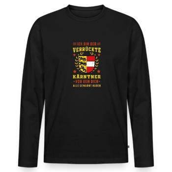 I'm the madman Carinthia Austria - Men's Premium Organic Long Sleeve Shirt - black - Front - Nico (187cm)