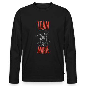 Team du Marié - T-shirt manches longues Premium bio Homme - noir - Devant - Nico (187cm)