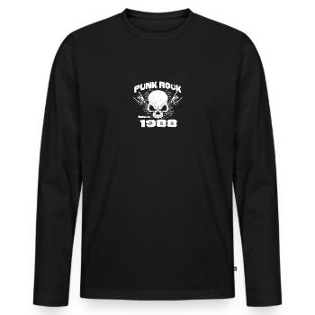 Vintage Grunge Punk since 1988 for 36th Birthday - Men's Premium Organic Long Sleeve Shirt - black - Front - Nico (187cm)