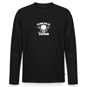 Vintage Grunge Punk since 1998 for 26th Birthday - Men's Premium Organic Long Sleeve Shirt - black - Front - Nico (187cm)