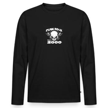 Punk Rock Since 2000 - Skull Rock Hands 24th - Men's Premium Organic Long Sleeve Shirt - black - Front - Nico (187cm)