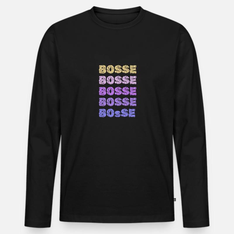 Bosse Bosse - Männer Premium Bio Langarmshirt - Schwarz