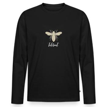 Beige Bee Tolerant Biene Be Tolerant - T-shirt manches longues Premium bio Homme - noir - Devant - Nico (187cm)