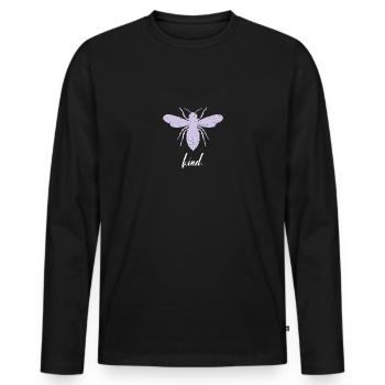 Purple Pastel Bee Child Bee Be Child - T-shirt manches longues Premium bio Homme - noir - Devant - Nico (187cm)