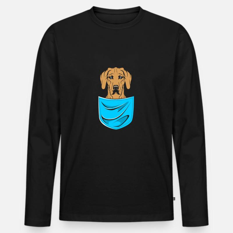 Rhodesian Ridgeback - Männer Premium Bio Langarmshirt - Schwarz