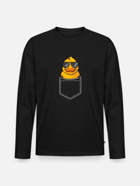 Rubber Duck Rubber Duck - Men's Premium Organic Long Sleeve Shirt - black