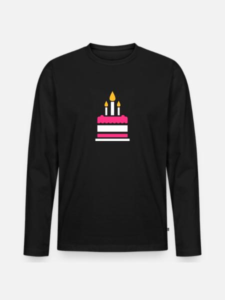 Cake - Men's Premium Organic Long Sleeve Shirt - black