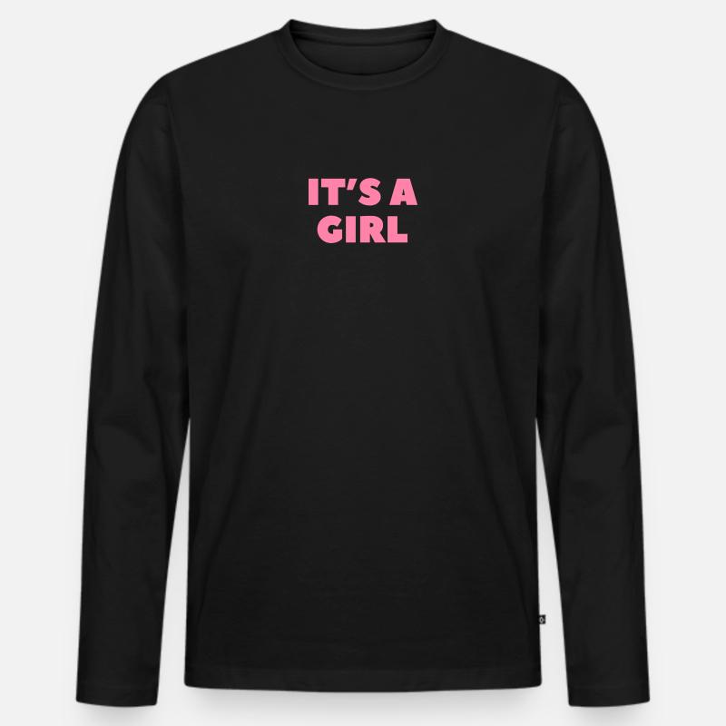 It's a Girl - Männer Premium Bio Langarmshirt - Schwarz
