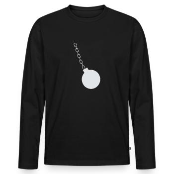 wrecking ball - Men's Premium Organic Long Sleeve Shirt - black - Front - Nico (187cm)