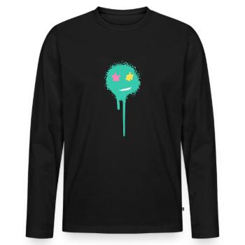 Paint stain - Männer Premium Bio Langarmshirt - Schwarz - Vorne - Nico (187cm)