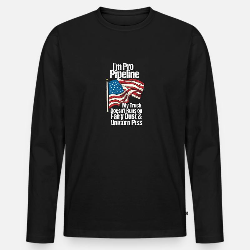 I'm Pro Pipeline - Männer Premium Bio Langarmshirt - Schwarz