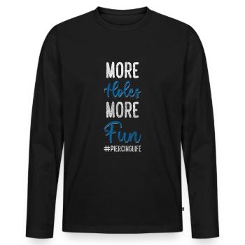 Artist Studio Piercing Studio Plug - Men's Premium Organic Long Sleeve Shirt - black - Front - Nico (187cm)