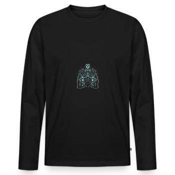 Anatomie des poumons - Médecine - T-shirt manches longues Premium bio Homme - noir - Devant - Nico (187cm)
