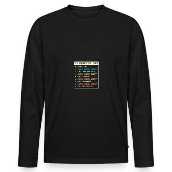 Vintage My Perfect Day Video Video Games - Männer Premium Bio Langarmshirt - Schwarz - Vorne - Nico (187cm)