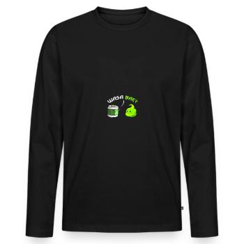 Wasa Bae Wasabi Japanese Food Happy Sushi - Männer Premium Bio Langarmshirt - Schwarz - Vorne - Nico (187cm)