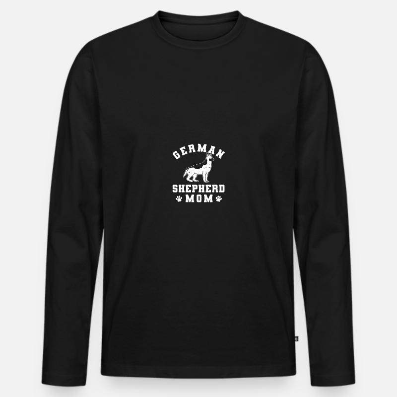 German Shepherd Mom - Männer Premium Bio Langarmshirt - Schwarz