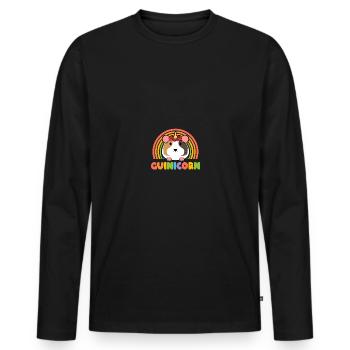 Guinea Pigs Breeding - Guinea - Männer Premium Bio Langarmshirt - Schwarz - Vorne - Nico (187cm)