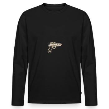 I Study Triggernometry - women and men - Männer Premium Bio Langarmshirt - Schwarz - Vorne - Nico (187cm)