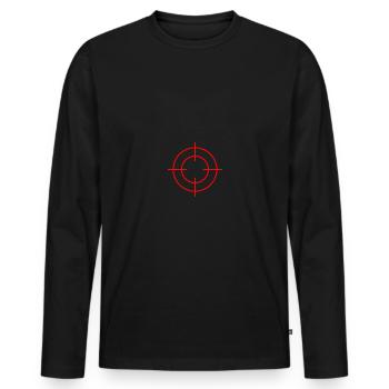 Target Bullseye Shooting Range - Männer Premium Bio Langarmshirt - Schwarz - Vorne - Nico (187cm)