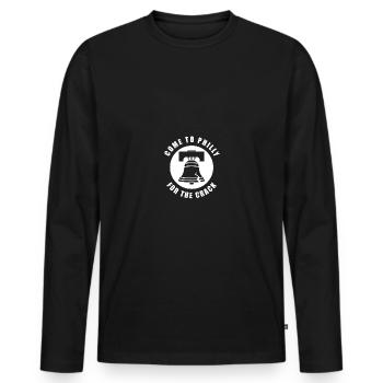 Come To Philly For The Crack - Männer Premium Bio Langarmshirt - Schwarz - Vorne - Nico (187cm)